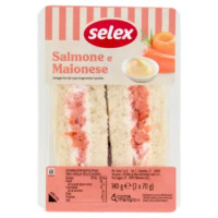 Selex Tramezzini Farciti Salmone Affumicato e Maionese 2x70 g