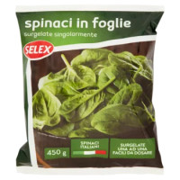 Selex Spinaci In Foglie Surgelati Singolarmente 450 g