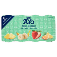 Arborea A-Yo Yogurt Zero Grassi Ananas, Banana, Fragola, Agrumi 8 x 125 g