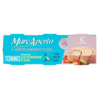 Mare Aperto Tonno a Ridotto Contenuto Di Sale Con Un Filo Di Olio Extravergine Di Oliva 3 x 65 g