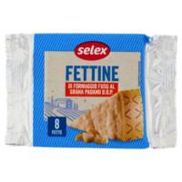 Selex Fettine Di Formaggio Fuso Al Grana Padano 8 Fette 200 g