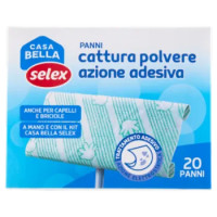 Selex Casa Bella Panni Cattura Polvere Azione Adesiva 20 Pezzi