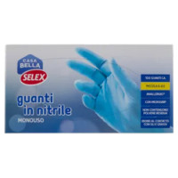 Selex Casa Bella Guanti Monouso In Nitrile Misura Piccola (6-6,5) Dispenser 100 Pezzi
