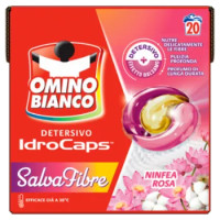 Omino Bianco Detersivo IdroCaps Salvafibre Cardboard 20 Caps 380 Ml