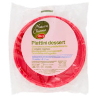 Selex Natura Chiama Piattini Dessert Biodegradabili e Compostabili Ecologici Rossi 15 Pezzi
