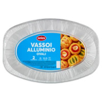 Selex Vassoi In Alluminio Ovali 2 Pezzi