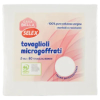 Selex Casa Bella Tovaglioli 2 Veli 38x38 Cm Micro Goffrati Bianchi