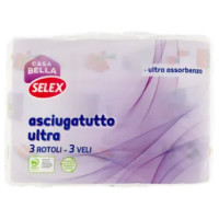 Selex Casa Bella Asciugatutto 3 Veli Ultra 50 Strappi 3 Rotoli