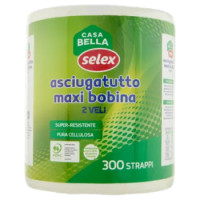 Selex Casa Bella Asciugatutto 2 Veli Maxi Bobina 300 Strappi