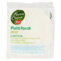 Selex Natura Chiama Piatti Fondi In Mater Bi Biodegradabili e Compostabili Ecologici 12 Pezzi
