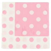 30 Tovaglioli 2 Veli 33x33 Cm Pois Rosa