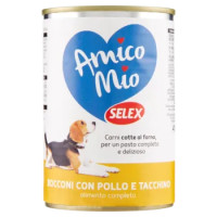 Selex Amico Mio Cane Bocconi Con Pollo e Tacchino 400 g