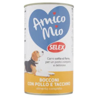 Selex Amico Mio Cane Bocconi Con Pollo e Tacchino 1,23 Kg