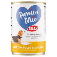 Selex Amico Mio Cane Paté Con Pollo e Tacchino 400 g