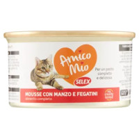 Selex Amico Mio Gatto Mousse Con Manzo e Fegatini Con Salsa 85 g