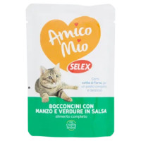 Selex Amico Mio Gatto Bocconcini Con Manzo e Verdure 100 g