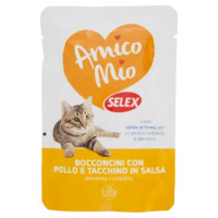 Selex Amico Mio Gatto Bocconcini Con Pollo e Tacchino 100 g