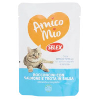 Selex Amico Mio Gatto Bocconcini Con Trota e Salmone 100 g