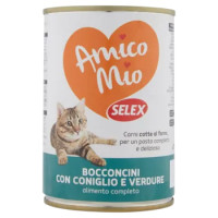 Selex Amico Mio Gatto Bocconcini Con Coniglio e Verdure 415 g