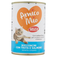 Selex Amico Mio Gatto Bocconcini Con Trota e Salmone 415 g