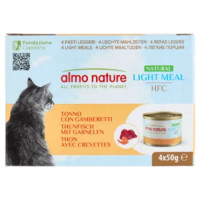 Almo Nature Natural Light Meal HFC Tonno e Gamberetti 4 x 50 g