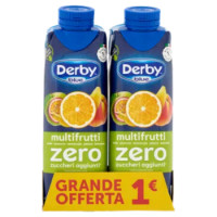 Derby Blue Multifrutti Mela Arancia Maracuja Pesca Banana Zero Zuccheri Aggiunti* 2 x 300 Ml