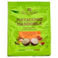 Socado Pistacchio & Mandorla Praline Assortite Di Cioccolato Al Latte 150 g