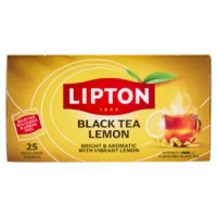 Lipton Black Tea Lemon 25 Enveloped Tea Bags 40 g