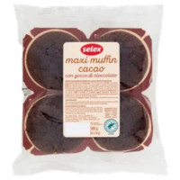 Selex Muffin Con Cacao e Gocce Di Cioccolato 4x75 g