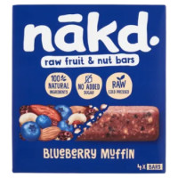 Nākd. Raw Fruit & Nut Bars Blueberry Muffin 4 x 35 g