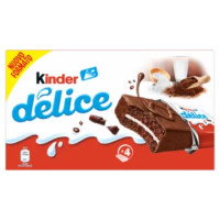 Kinder Délice - Merendina Ricoperta Al Cacao Con Farcitura Al Latte - 4 Pezzi 156g