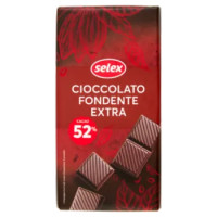 Selex Cioccolato Fondente Extra Cacao 52% 100 g