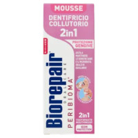Biorepair Peribioma Mousse Dentifricio Collutorio 2in1 Protezione Gengive 75 Ml
