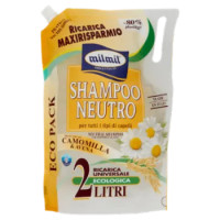 Milmil Shampoo Neutro Profumo Di Camomilla & Avena Ricarica Universale Ecologica 2 Litri
