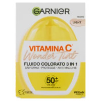 Garnier Vitamina C* Wonder Tint Fluido Colorato 3 In 1 SPF 50+ Light 40 Ml