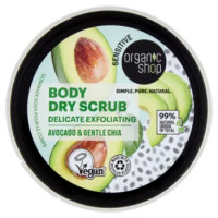 Organic Shop Body Dry Scrub Delicate Exfoliating Avocado & Gentle Chia 250 Ml