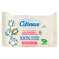 Cotoneve Salviette Struccanti Con Estratto Di Cotone e Centella Pelli Delicate 20 Pz
