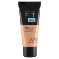 Maybelline New York Fondotinta Fit Me Matte&Poreless, Finish Opacizzante, 320 Natural Tan