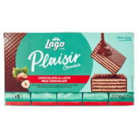 Lago Plaisir Chocolate Cioccolato Al Latte Wafer Cioccolato Al Latte Con Crema Alle Nocciole 5x38g