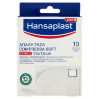 Hansaplast Med+ Compressa Soft 7,5x7,5 Cm 10 Pz