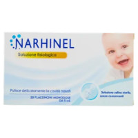 Narhinel Soluzione Fisiologica, Salina Isotonica Con Cloruro Di Sodio 20 Flaconi Da 5 Ml
