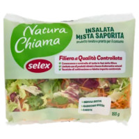 Selex Natura Chiama Insalata Mista Saporita Lavata e Pronta Per Il Consumo 160 g