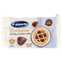 IL GIGANTE Crostatine Con Crema Alle Nocciole e Cacao 6 x 40 g
