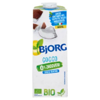 BJORG Cocco 0% Zuccheri Bevanda Vegetale Bio, Senza Glutine, Prodotto In Italia, 1L