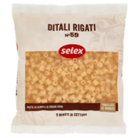 Selex Pasta Di Semola Trafilata Al Bronzo Ditali Rigati 500 g