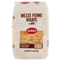 Selex Pasta Di Semola Trafilata Al Bronzo Mezze Penne Rigate 500 g