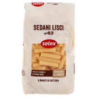 Selex Pasta Di Semola Trafilata Al Bronzo Sedani Lisci 500 g