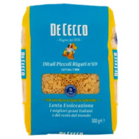 De Cecco Ditali Piccoli Rigati N° 69 500 g