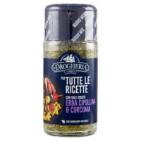 La Drogheria 1880 Per Tutte Le Ricette Con Sale Iodato Erba Cipollina & Curcuma 85 g