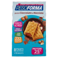 Pesoforma Biscotti Gusto Cioccolato e Nocciola, Sostitutivo Del Pasto, 16 Biscotti Da 33 g